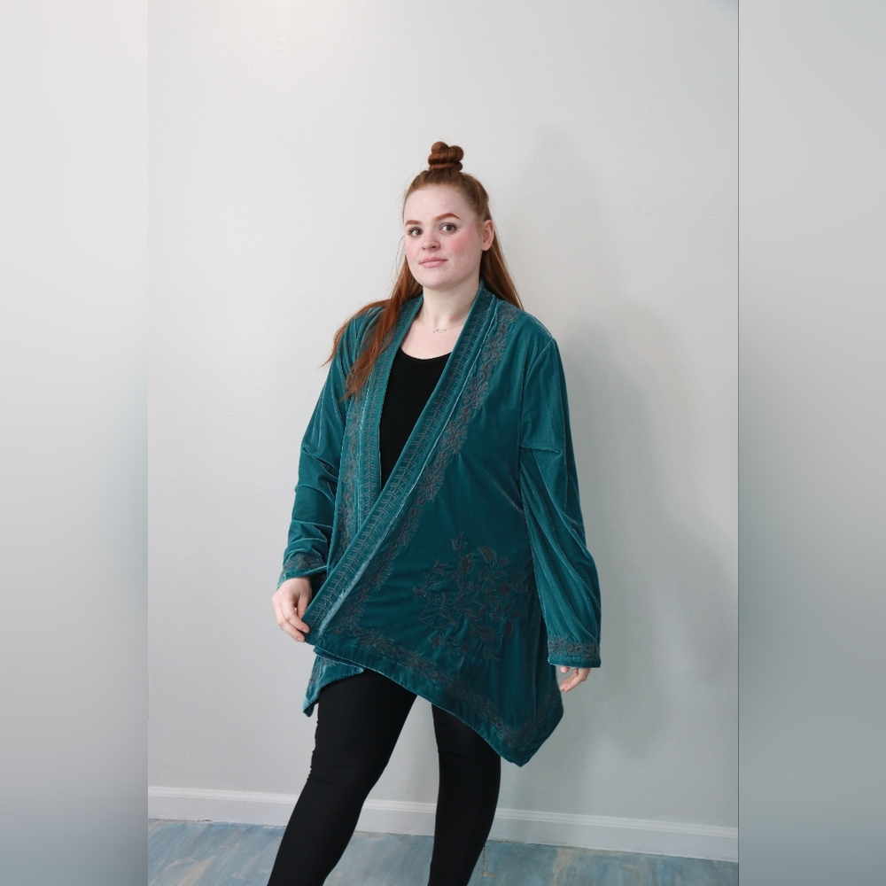 Beautiful Turquoise Cardigan - Picture 3 of 4